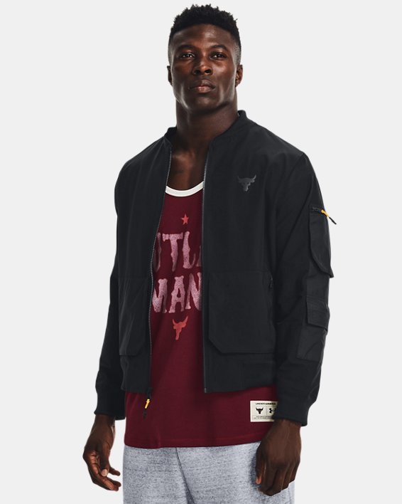 φουτερ Under Armour Project Rock Bomber ανδρικα μαυρα / γκρι | SXG73VYmWik