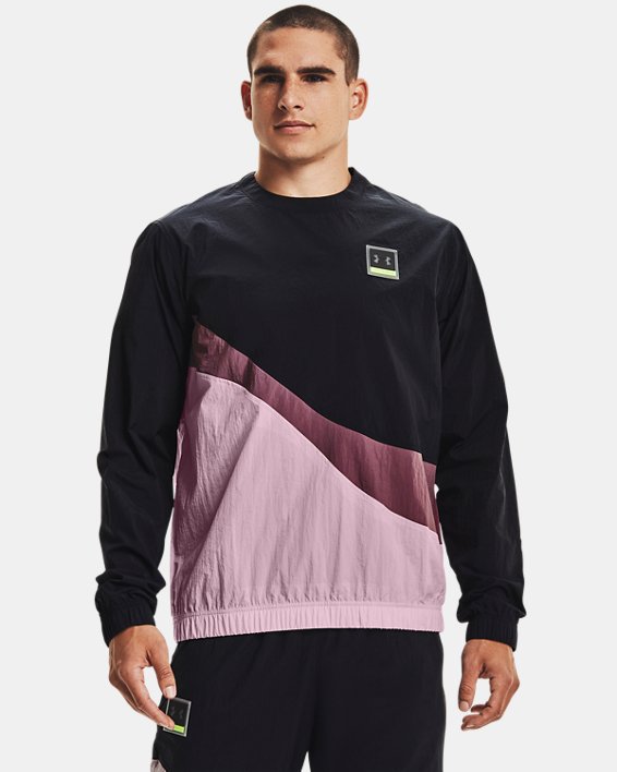 φουτερ Under Armour UA 21230 Woven Crew ανδρικα μαυρα / κίτρινα | xFvGaXI4oGr