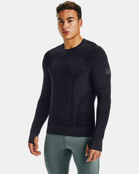 φουτερ Under Armour UA IntelliKnit Phantom 2.0 Crew ανδρικα μαυρα / γκρι | OFIT3Dt8fZY