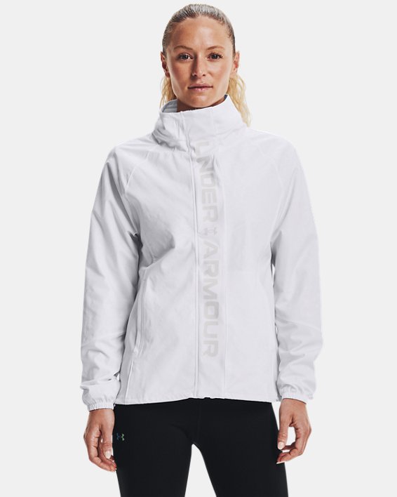 φουτερ Under Armour UA RUSH™ Woven Print Full-Zip γυναικεια ασπρα / γκρι | wz7Ap5VfxG4