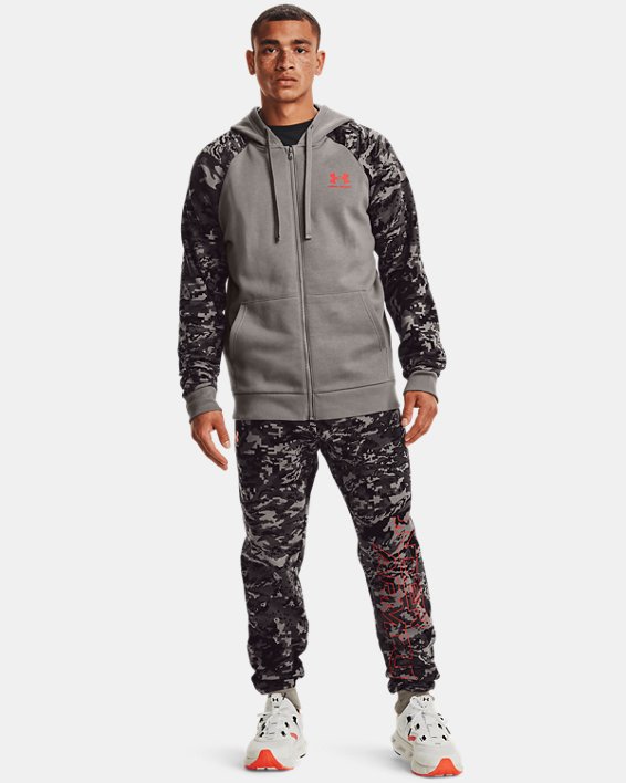 φουτερ Under Armour UA Rival Fleece Camo Script Full-Zip ανδρικα κοκκινα | IejDHdhkTCi