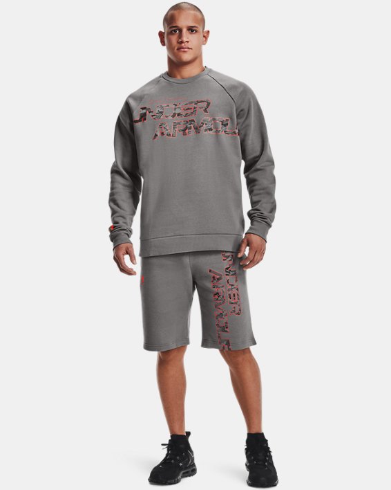 φουτερ Under Armour UA Rival Fleece Camo Script Crew ανδρικα κοκκινα | bufrlsGZ1dn