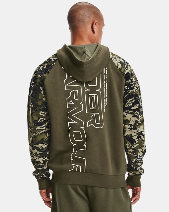 φουτερ Under Armour UA Rival Fleece Camo Script Full-Zip ανδρικα μπλε πρασινο / μαυρα ασπρα | z1wHsj
