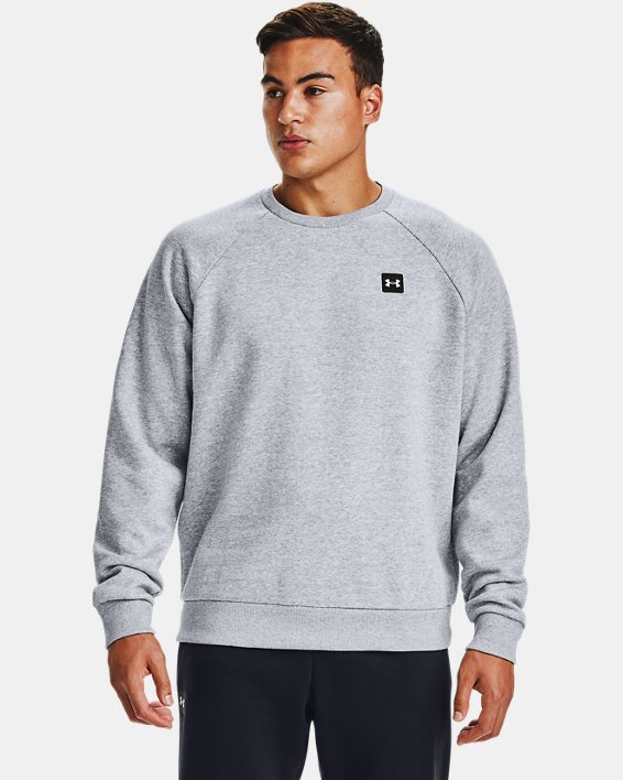 φουτερ Under Armour UA Rival Fleece Crew ανδρικα γκρι μαυρα ασπρα | PflyLma8E4s
