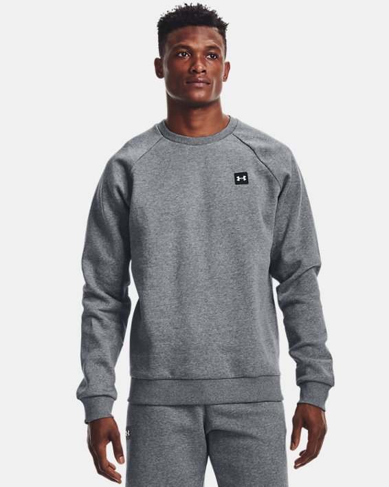φουτερ Under Armour UA Rival Fleece Crew ανδρικα γκρι μαυρα ασπρα | QrBStLbN9Ze