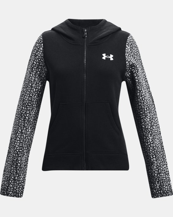 φουτερ Under Armour UA Rival Fleece Full-Zip για κοριτσια μαυρα / ασπρα | UDvfLflA1IF