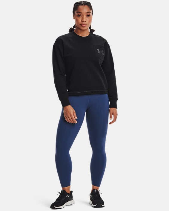φουτερ Under Armour UA Rival Fleece Mesh Crew γυναικεια μαυρα / ασπρα | 1pYbCwEw6w1