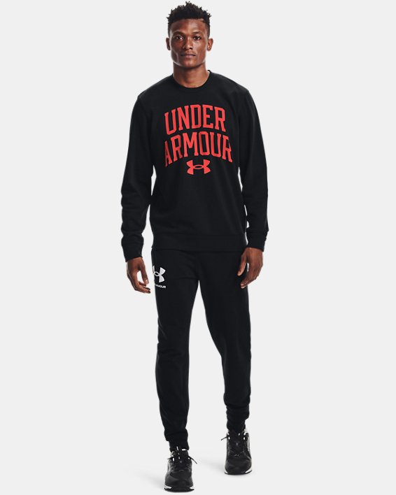 φουτερ Under Armour UA Rival Terry Crew ανδρικα μαυρα / κοκκινα | KUJwRWZwcTm