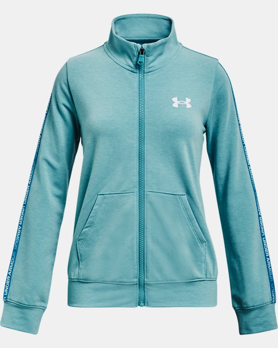 φουτερ Under Armour UA Rival Terry Taped Full Zip για κοριτσια τυρκουάζ | OCFf5Z5q3eL