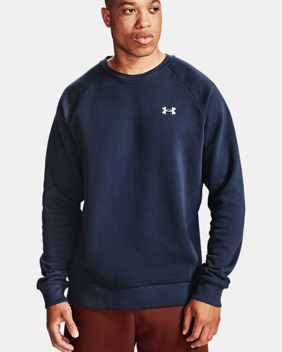 φουτερ Under Armour UA Rival βαμβακερα Crew ανδρικα σκουρο μπλε / μαυρα ασπρα | m86g9GpJM8C