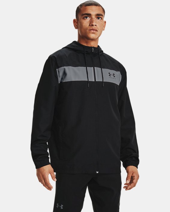φουτερ Under Armour UA Sportstyle Windbreaker ανδρικα μαυρα / γκρι | Lk5K4mCmPVG