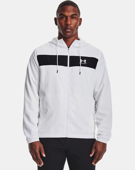 φουτερ Under Armour UA Sportstyle Windbreaker ανδρικα ασπρα / μαυρα | hCKpvicGaVG