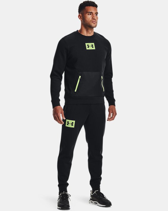 φουτερ Under Armour UA Summit Knit Crew ανδρικα μαυρα / κίτρινα | LnSyo1QMxLS
