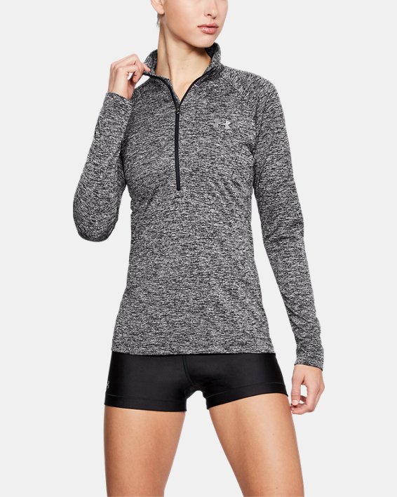 φουτερ Under Armour UA Tech™ Twist ½ Zip γυναικεια μαυρα / μεταλλικός ασημι | 6lJIfZ2gwUS