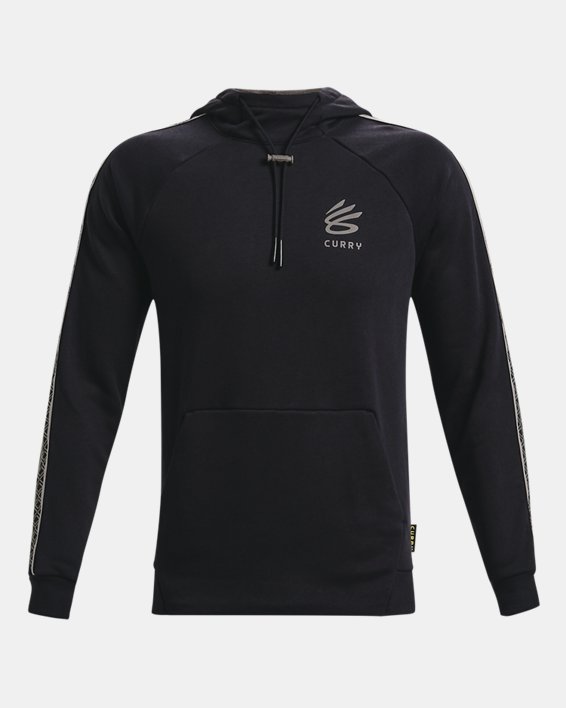 φουτερ με κουκουλα Under Armour Curry Fleece ανδρικα μαυρα / ασπρα | gACNJb8ndCQ