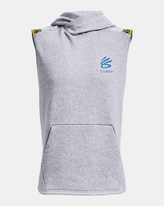 φουτερ με κουκουλα Under Armour Curry Fleece αμανικα ανδρικα γκρι ανοιχτο | uzr3iRaSDut