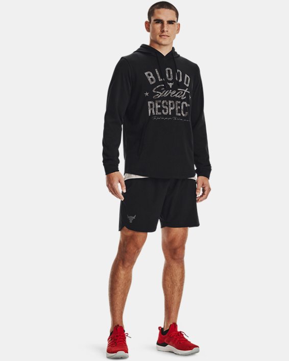 φουτερ με κουκουλα Under Armour Project Rock Terry BSR ανδρικα μαυρα / μαυρα ασπρα | cd1cutQcPZp