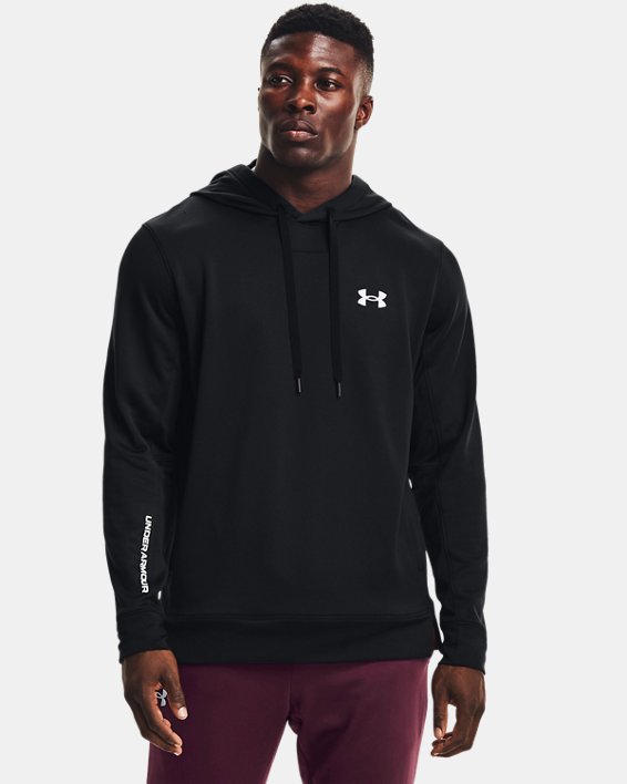 φουτερ με κουκουλα Under Armour UA Armour Terry ανδρικα μαυρα / ασπρα | QmUdSWWGmqZ