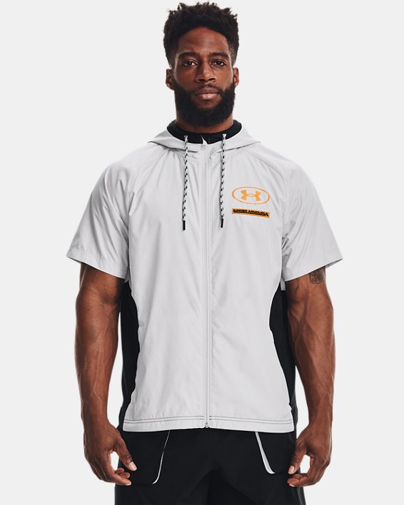 φουτερ με κουκουλα Under Armour UA Evolution Woven Full-Zip ανδρικα γκρι / μαυρα | tBcn2mxCISp
