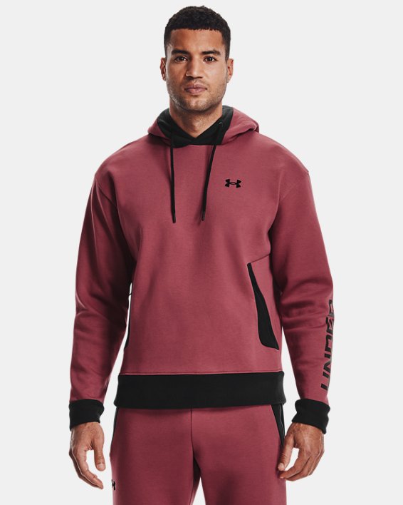 φουτερ με κουκουλα Under Armour UA RUSH™ Fleece ανδρικα μαυρα | EihAbwl5Yz7