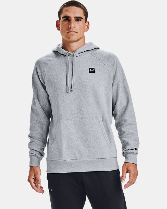 φουτερ με κουκουλα Under Armour UA Rival Fleece ανδρικα γκρι μαυρα ασπρα | 2rEPqjyrTz3