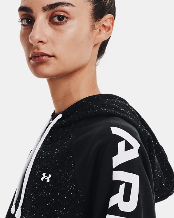 φουτερ με κουκουλα Under Armour UA Rival Fleece Colorblock γυναικεια μαυρα / ασπρα | 7eaUzE8xw2Q