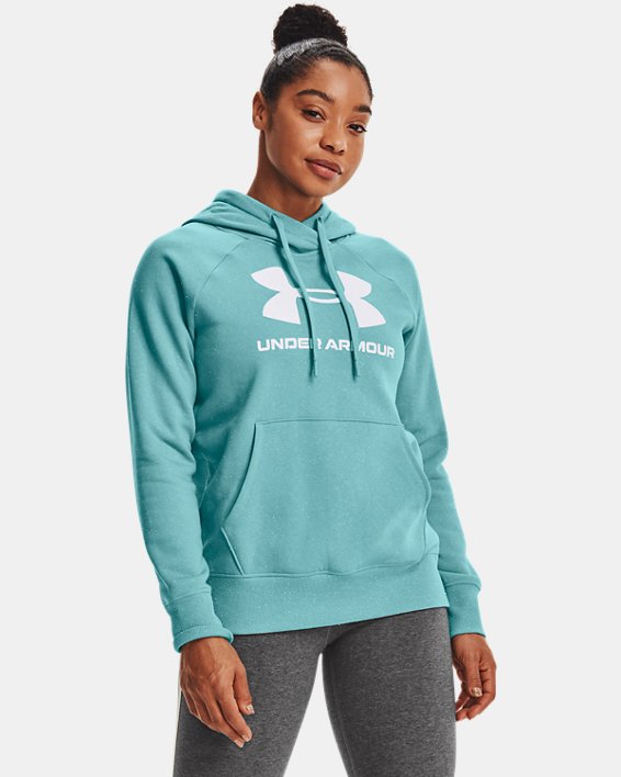 φουτερ με κουκουλα Under Armour UA Rival Fleece Logo γυναικεια ασπρα | JODfyvHZRjI