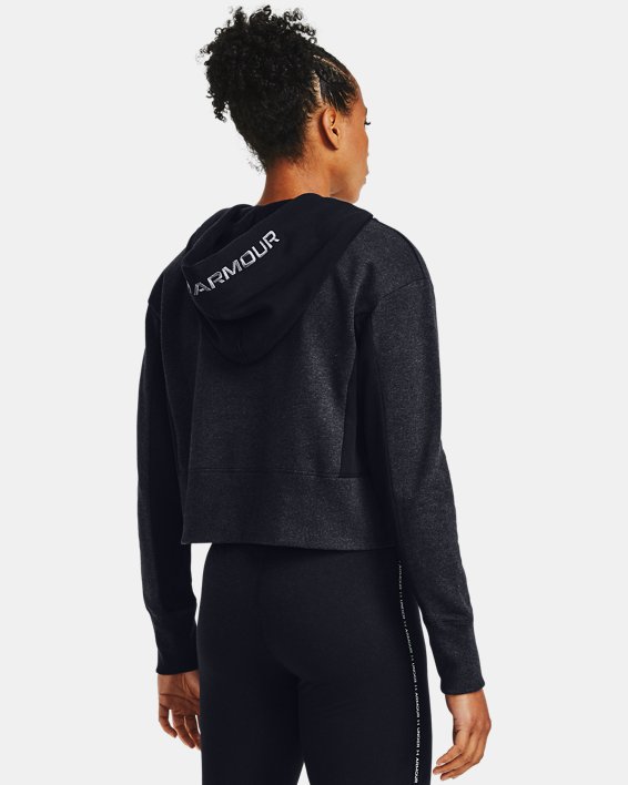 φουτερ με κουκουλα Under Armour UA Rival Fleece Embroidered γυναικεια μαυρα / μαυρα | UZvCb8cfUdj