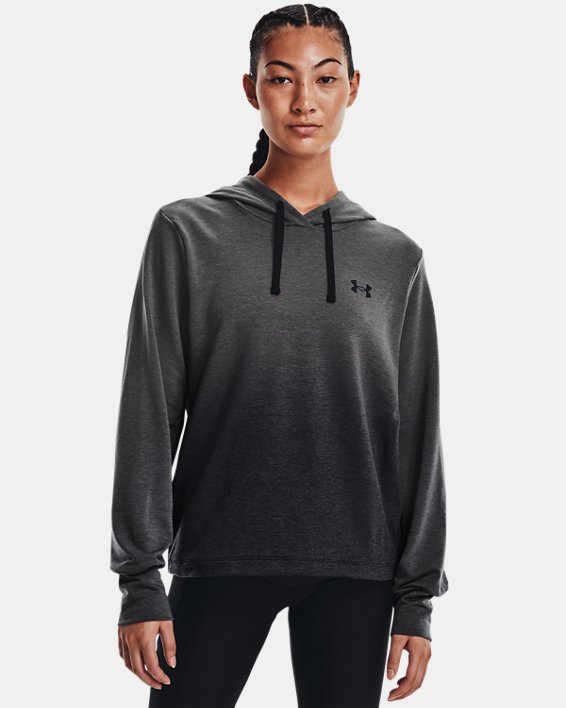 φουτερ με κουκουλα Under Armour UA Rival Terry Gradient γυναικεια γκρι / μαυρα | VqjmmssIEcM