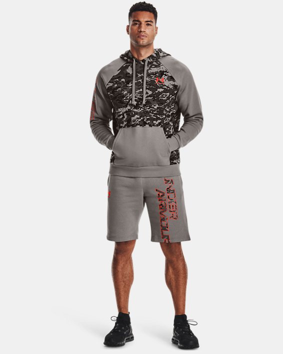 φουτερ με κουκουλα Under Armour UA Rival Fleece Camo Script ανδρικα κοκκινα | baMyC6p7gr1