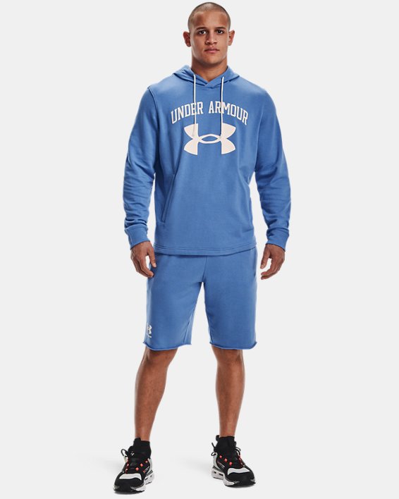 φουτερ με κουκουλα Under Armour UA Rival Terry Big Logo ανδρικα μαυρα ασπρα | fGD5AbRIwm8