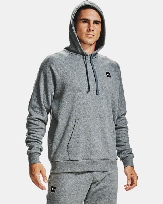 φουτερ με κουκουλα Under Armour UA Rival Fleece ανδρικα γκρι μαυρα ασπρα | h8lbcf1Kibl