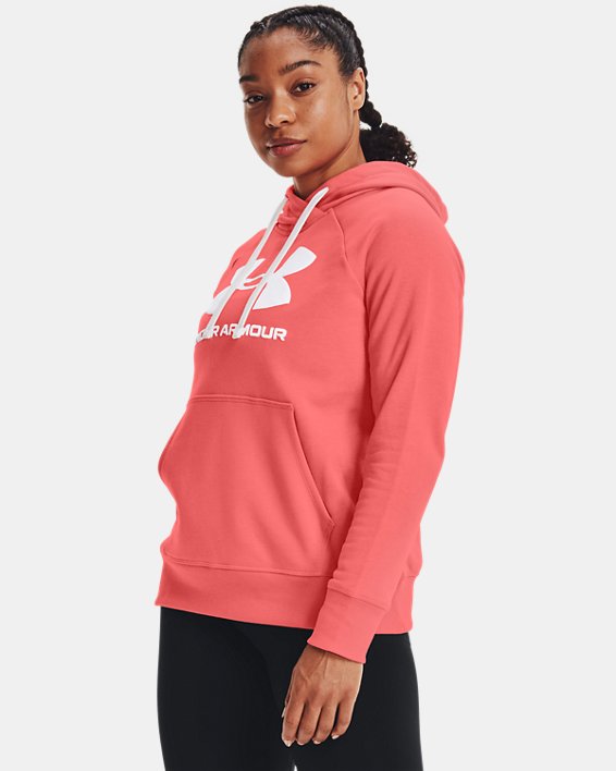 φουτερ με κουκουλα Under Armour UA Rival Fleece Logo γυναικεια ασπρα | jenSJLJKGlH