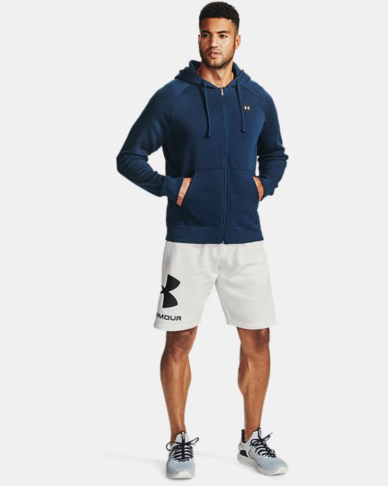 φουτερ με κουκουλα Under Armour UA Rival Fleece Full Zip ανδρικα μαυρα ασπρα | jxfiOnq2TyF