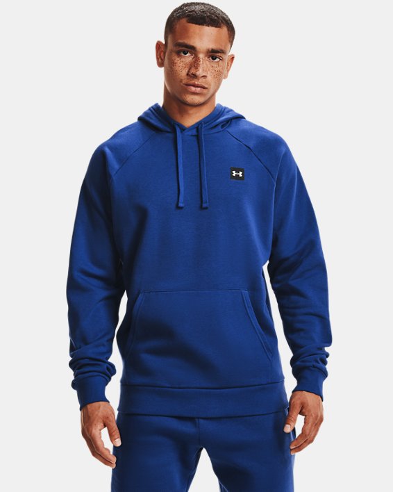 φουτερ με κουκουλα Under Armour UA Rival Fleece ανδρικα μπλε / μαυρα ασπρα | kpgPOZ6oH7Z