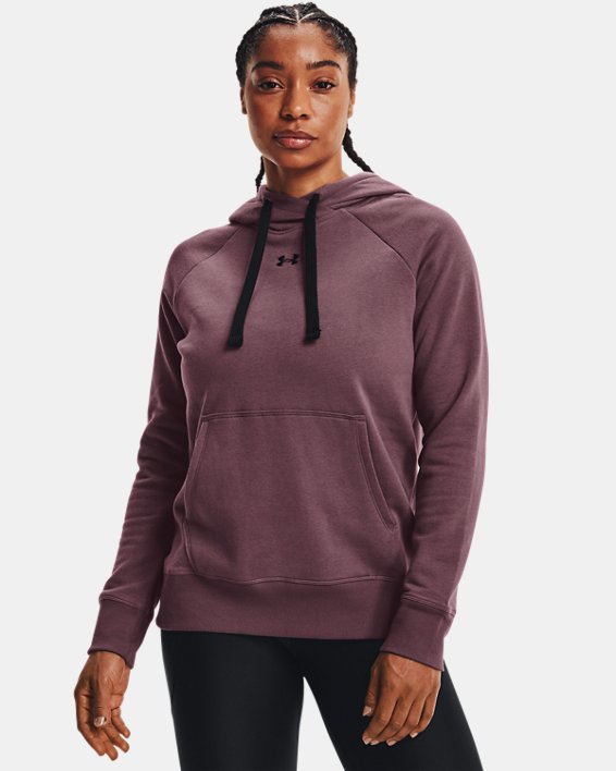 φουτερ με κουκουλα Under Armour UA Rival Fleece HB γυναικεια γκρι μωβ / μαυρα | p9PEMiBB9CP