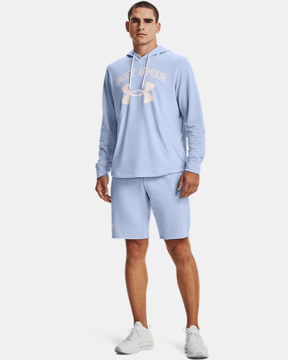 φουτερ με κουκουλα Under Armour UA Rival Terry Big Logo ανδρικα μπλε / μαυρα ασπρα | qUK22UrMoi5