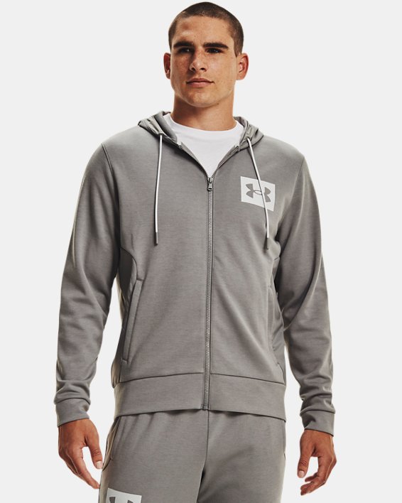 φουτερ με κουκουλα Under Armour UA Summit Knit Full-Zip ανδρικα γκρι | ujpnuYMEOVX
